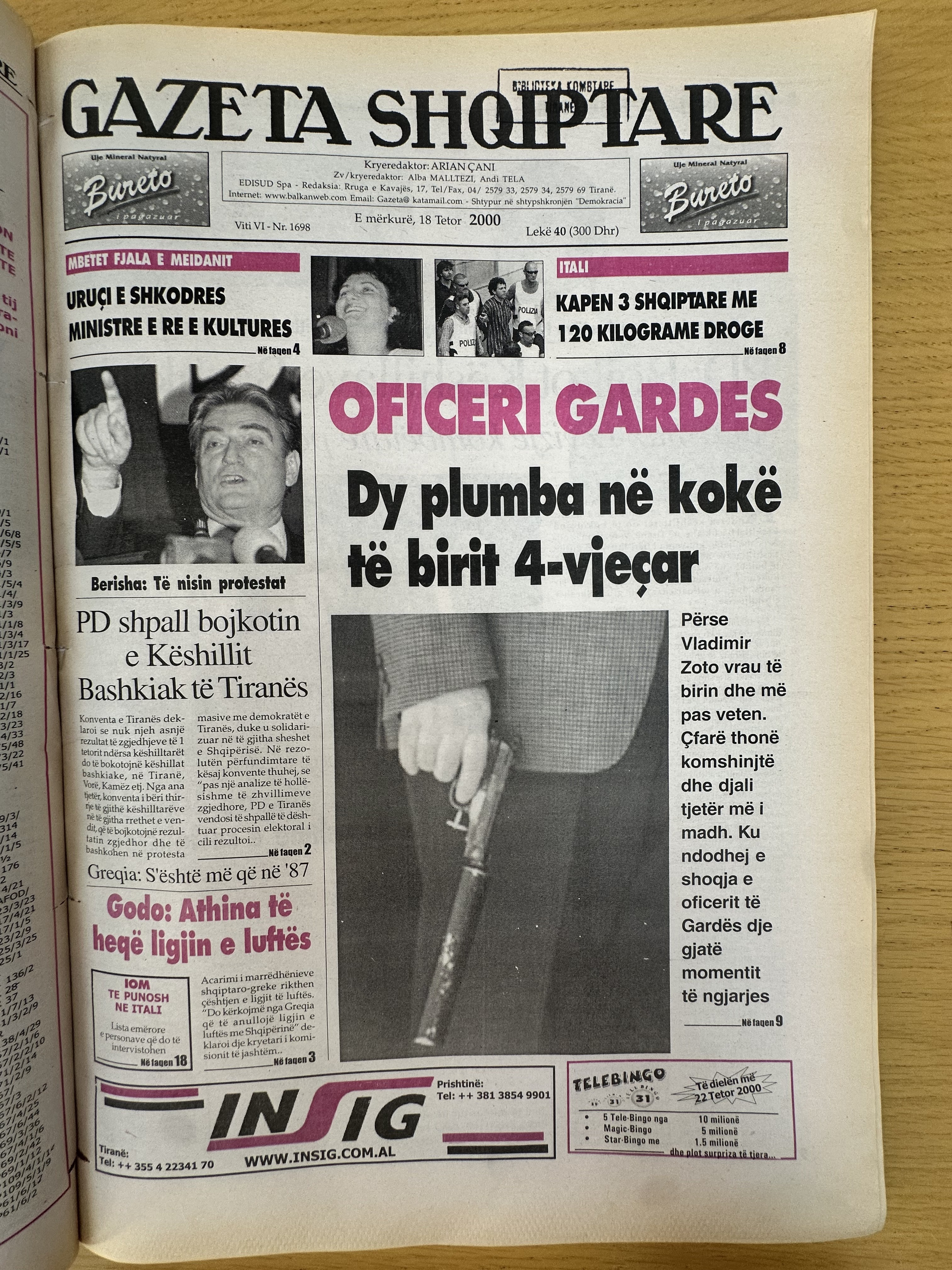 Gazeta Shqiptare 2000-10-18